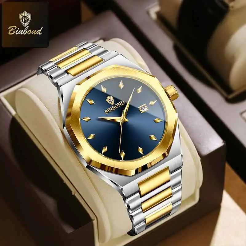 Smartwatch Watches Brands For Men - BINBOND Top Brand Man Quartz Watch