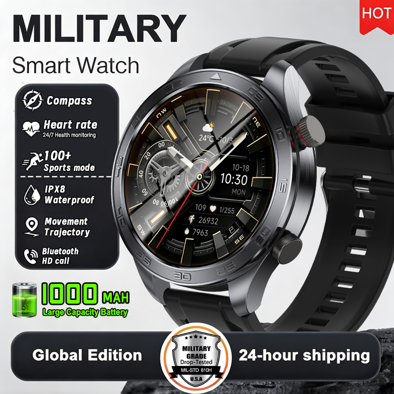 Smartwatch Military Watches For Men - New Military Smart Watch Men GPS