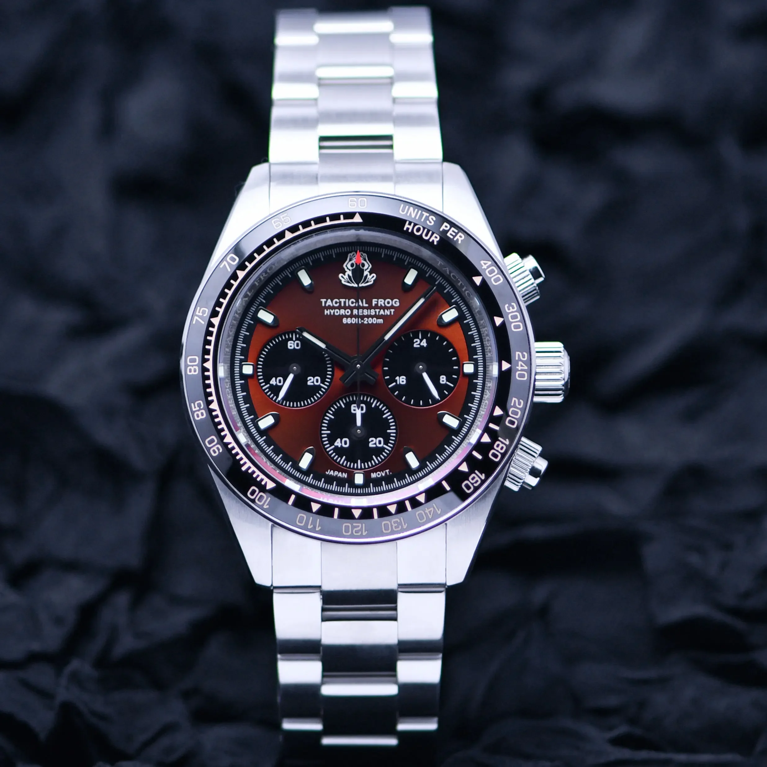 Solar Powered Watch - Tactical Frog 41mm Men's Timing Watch