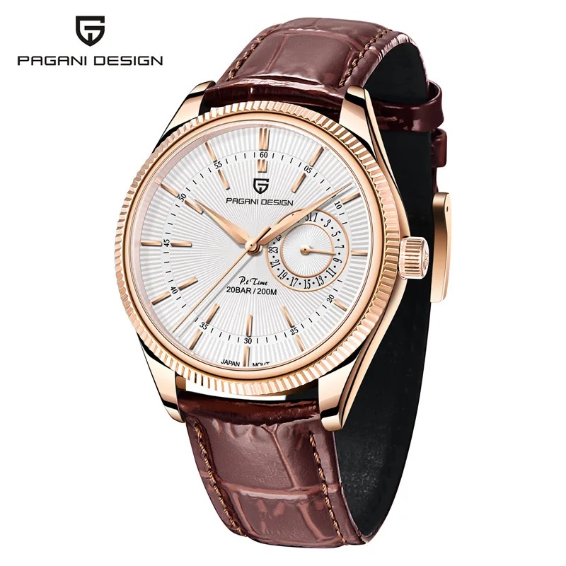 Smartwatch Watches Brands For Men - PAGANI DESIGN Men Business Leather Watch