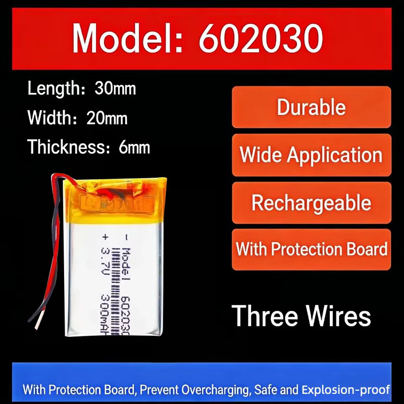 3.7V 300mAh 602030 Lithium Bat - Watch Smart Smartwatch recension och pris