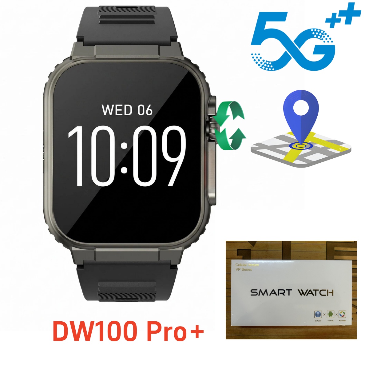 DW100 Pro plus Touch ID Smartw - Heart Rate Gps Watch recension och pris