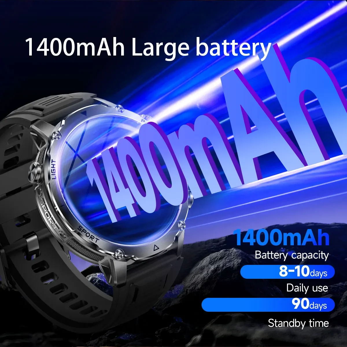 Brand+1400mAh Big Battery Smar - Smartwatch Watches Brands For Men recension och pris