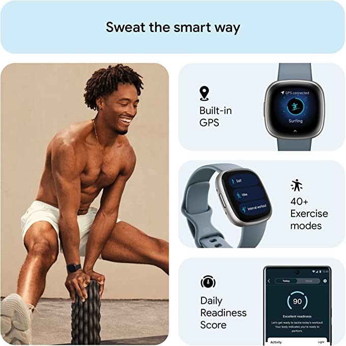 Fitbit Versa 4 Smart Watch Bui - Heart Rate Gps Watch recension och pris