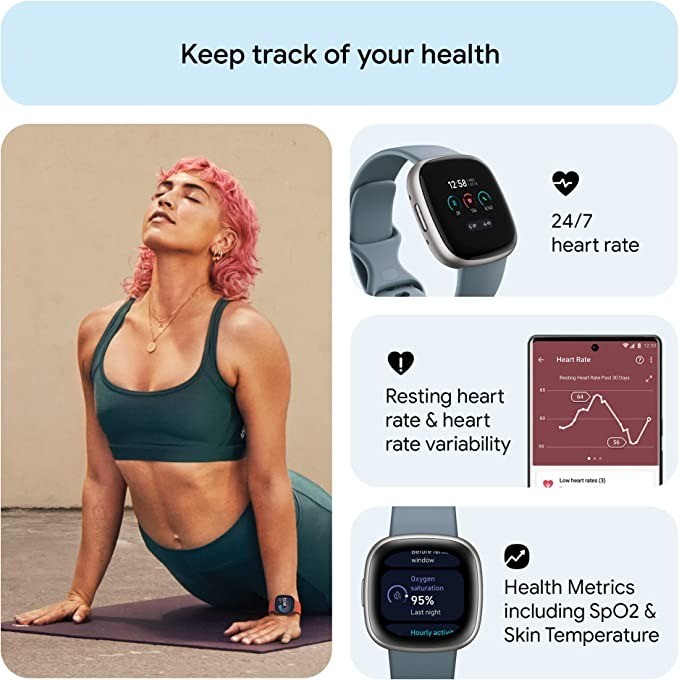 Fitbit Versa 4 Smart Watch Bui - Heart Rate Gps Watch recension och pris