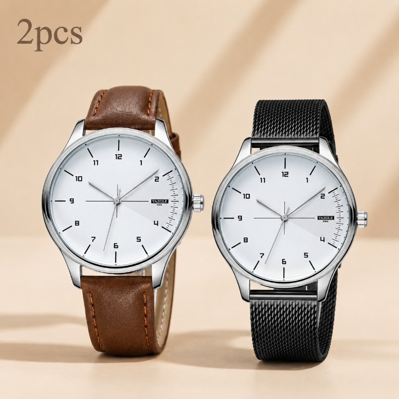 2Pcs YAZOLE Men Business Watch - Smartwatch Watches Best Gift For Men recension och pris