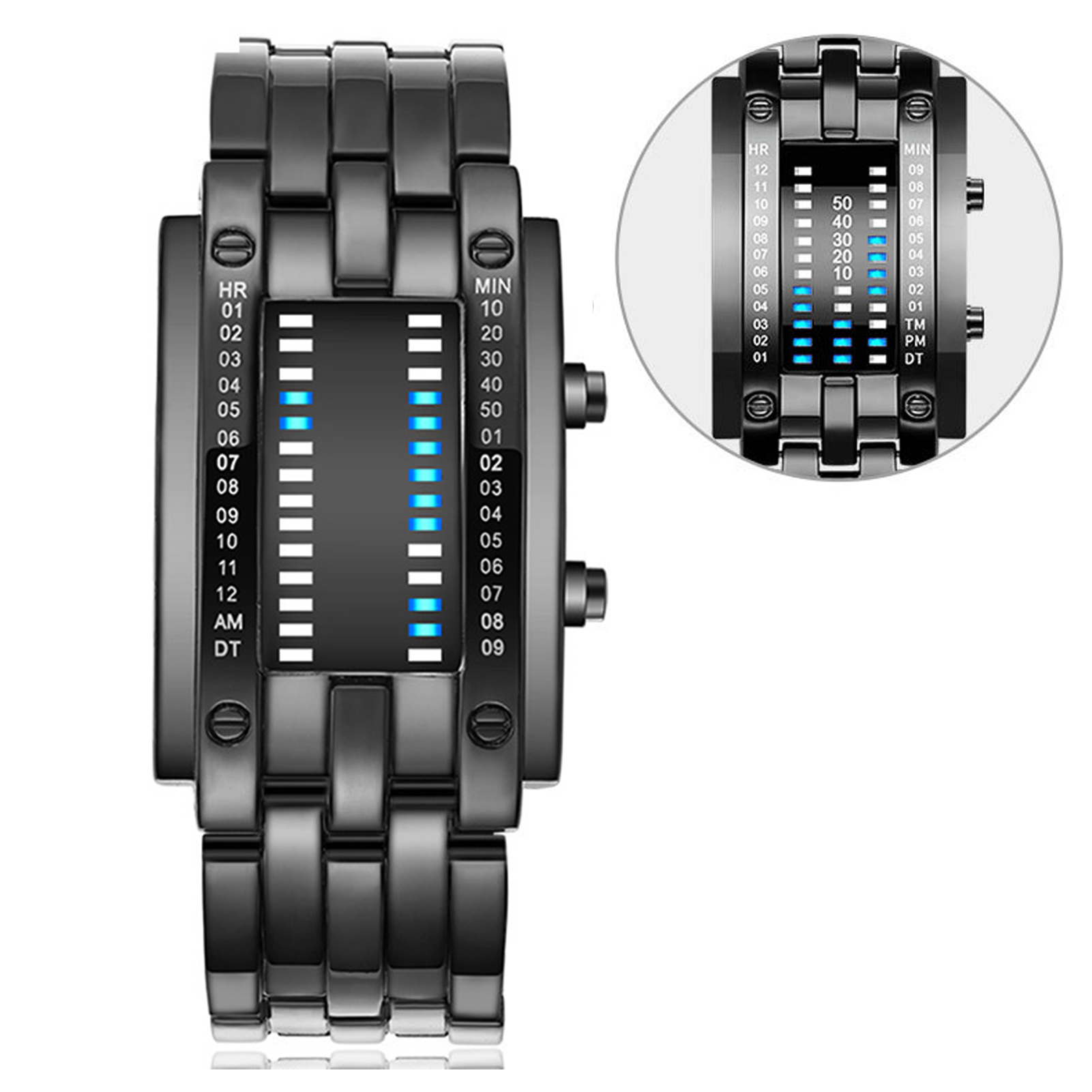 Premium Binary Matrix Blue LED - Smartwatch Premium Watches For Women recension och pris
