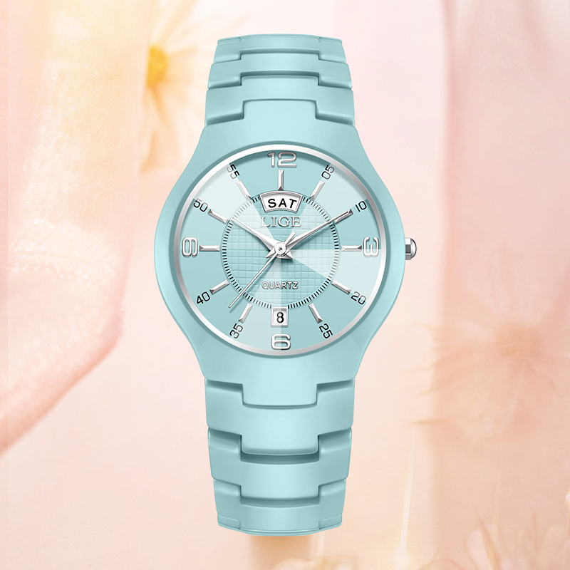 LIGE Elegant Woman Watch Fashi - Luxury Ceramic Watch recension och pris