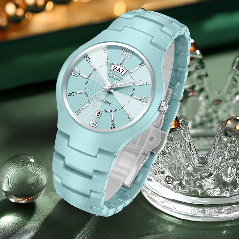 LIGE Elegant Woman Watch Fashi - Luxury Ceramic Watch recension och pris