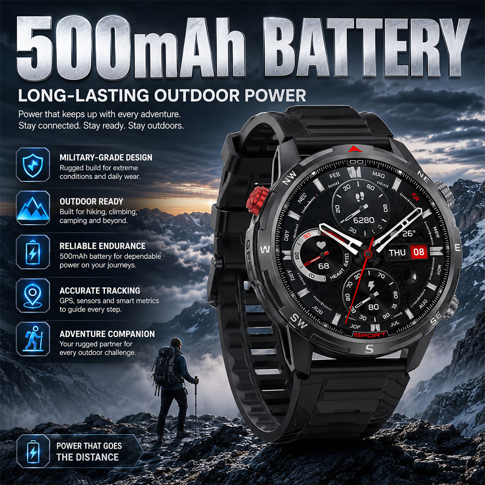 New Military 5ATM Waterproof S - Smartwatch Military Watches For Men recension och pris