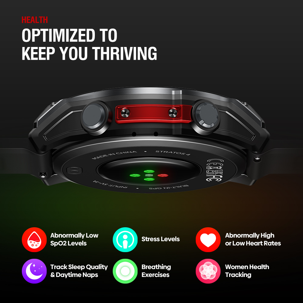 NEW Zeblaze Stratos 4 GPS Smar - Heart Rate Gps Watch recension och pris