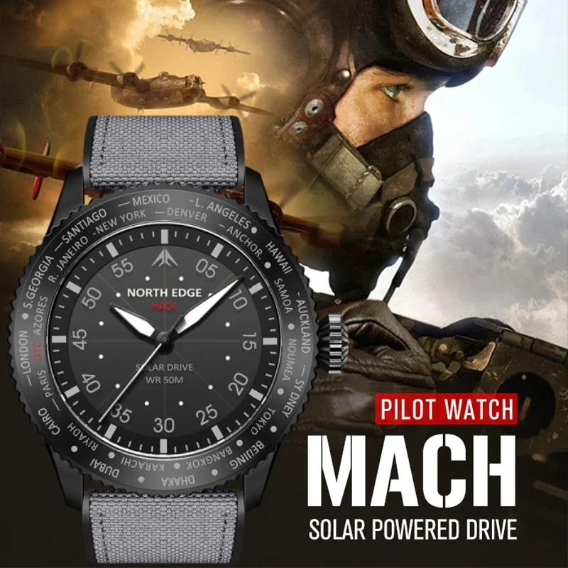 NORTH EDGE MACH Solar Power Pi - Solar Powered Watch recension och pris