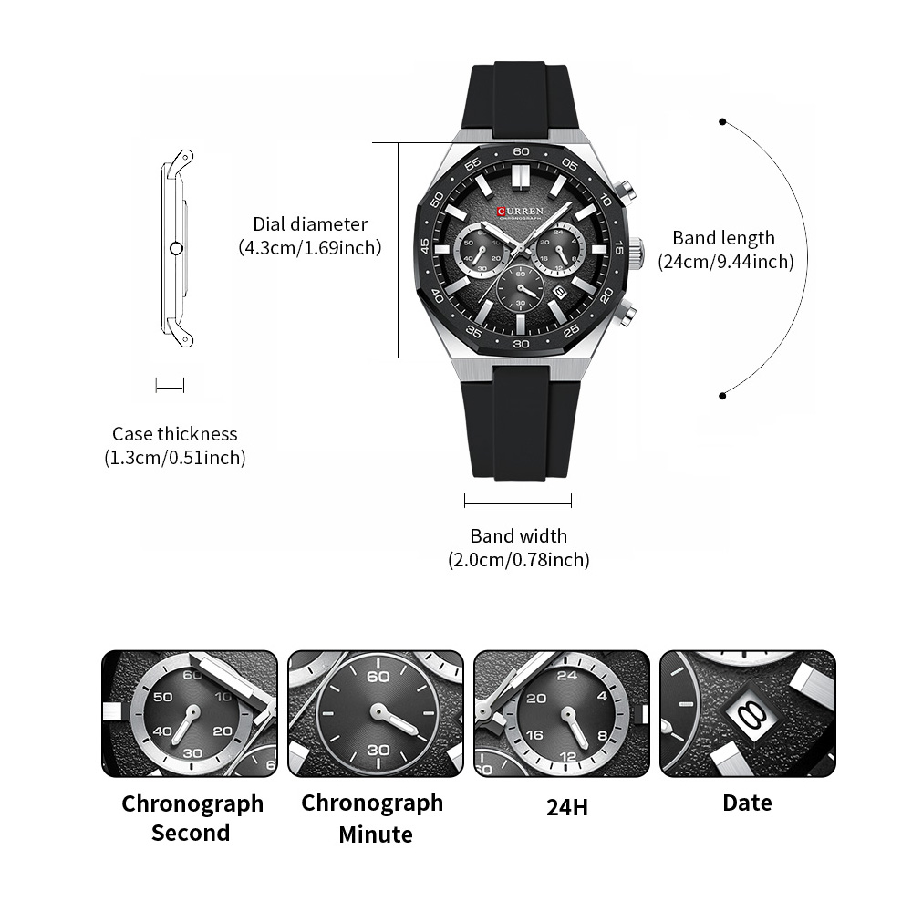 CURREN Fashion Casual Men Spor - Analog Quartz Watch recension och pris