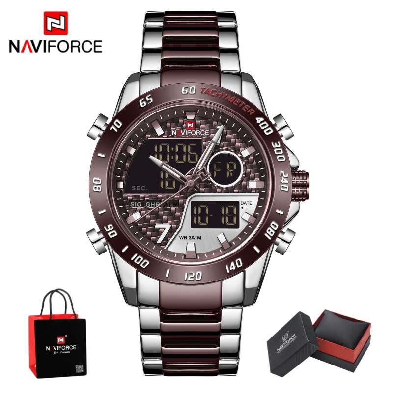 NAVIFORCE Men‘s New Analog Dig - Analog Quartz Watch recension och pris