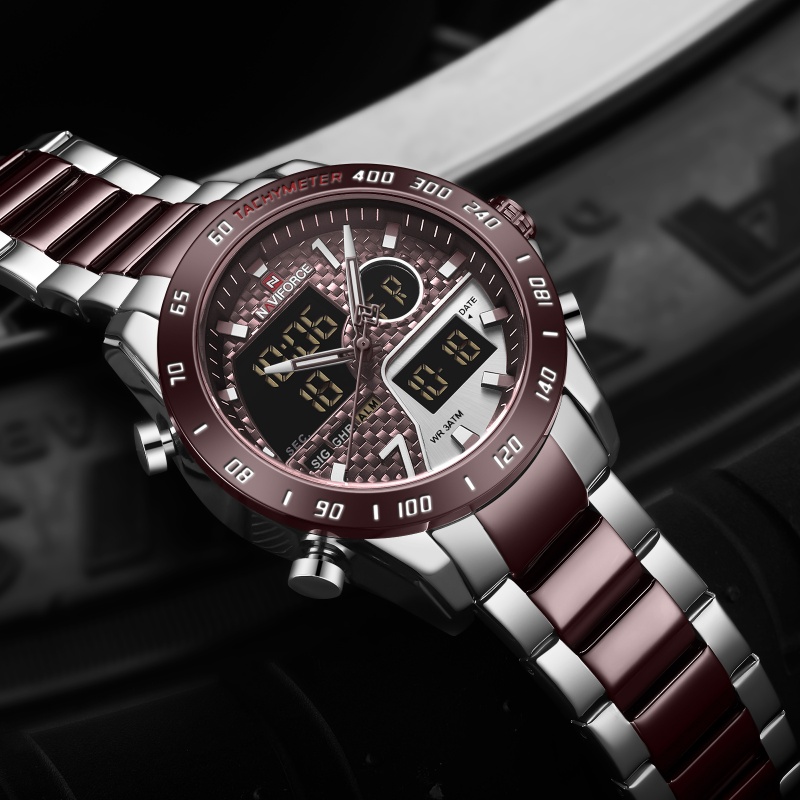 NAVIFORCE Men‘s New Analog Dig - Analog Quartz Watch recension och pris