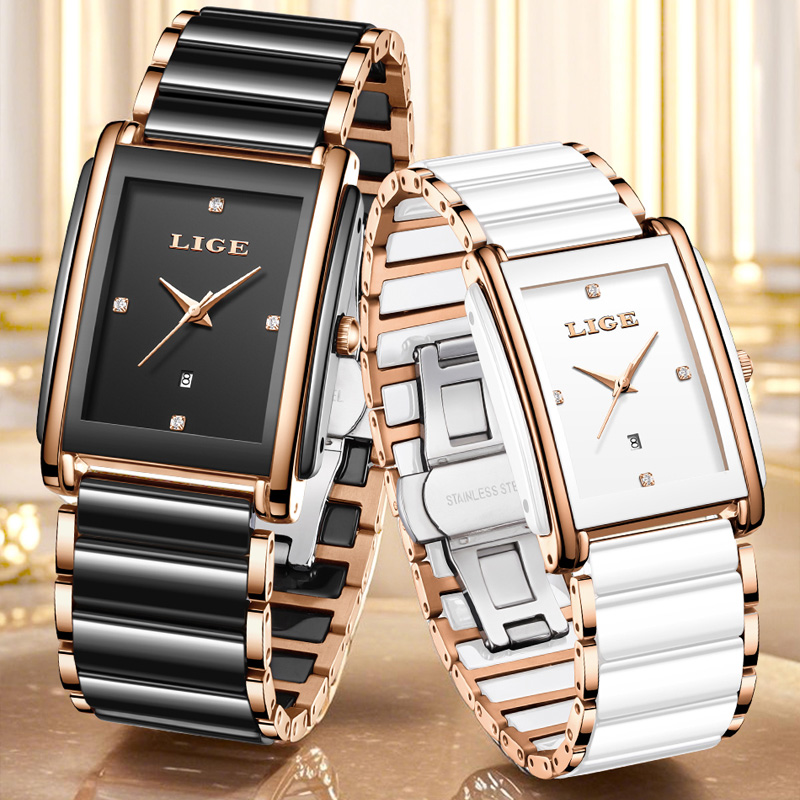 LIGE Fashion Elegant Women's W - Luxury Ceramic Watch recension och pris