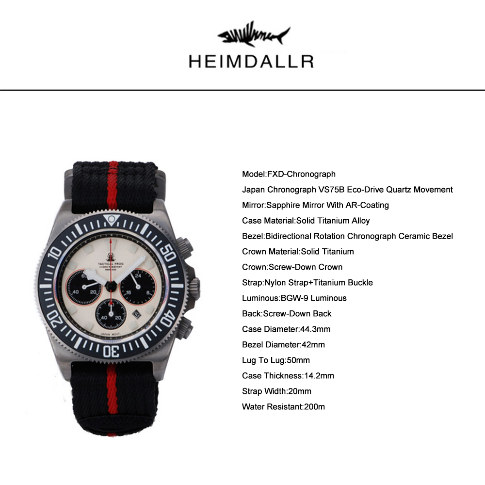 Tactical Frog Men Chronograph  - Solar Powered Watch recension och pris