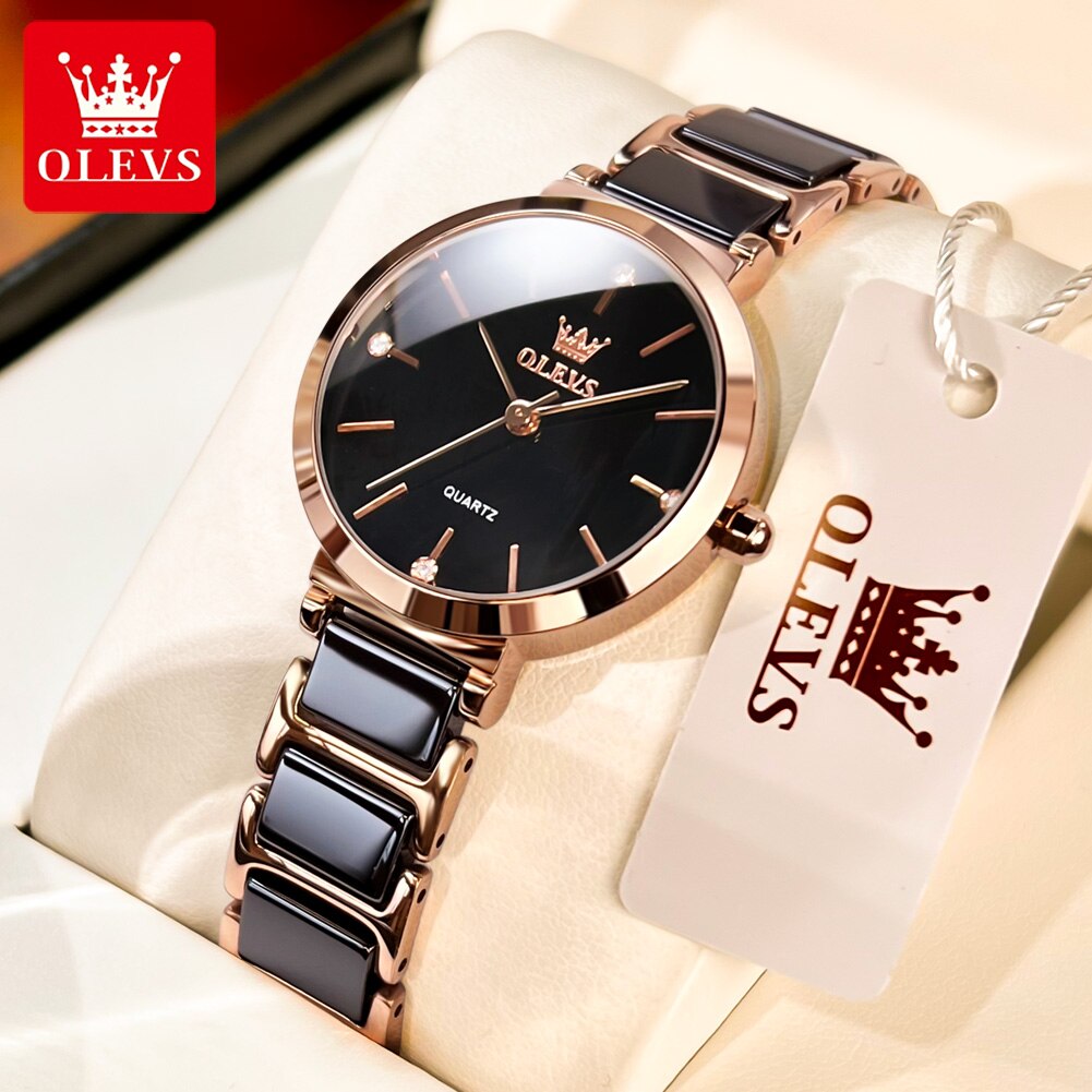 OLEVS Fashion Women Watches Re - Luxury Ceramic Watch recension och pris