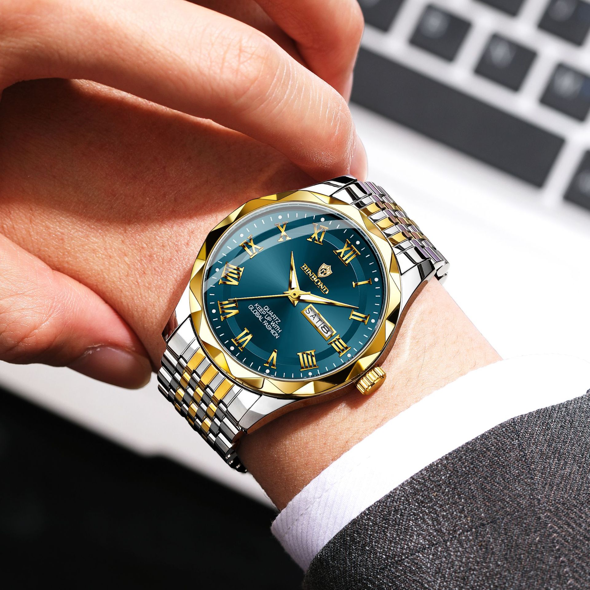 BINBOND Luxury Quartz Wristwat - Smartwatch Luxury Watches recension och pris